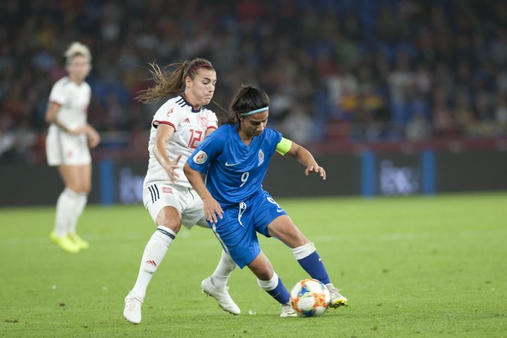 La selección española femenina, en Riazor