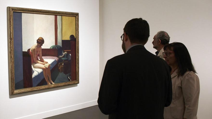 «Habitació d&#039;hotel» de Hopper, una de les pintures exhibides