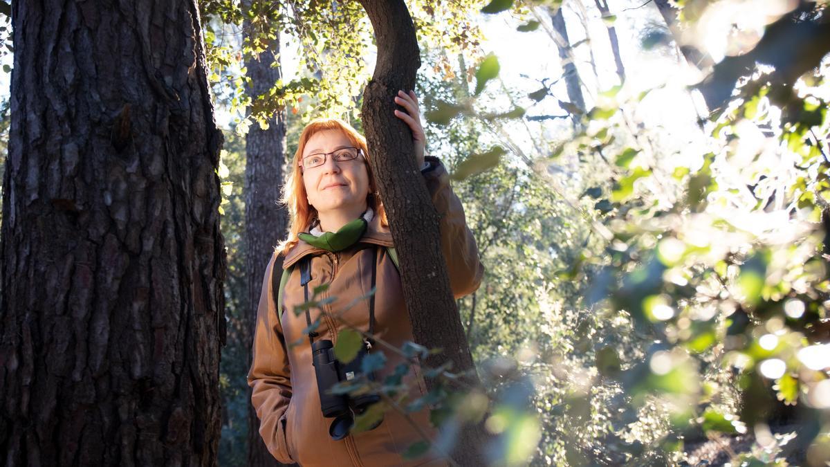 La filósofa Marta Tafalla, en el bosque de Volpelleres de Sant Cugat.