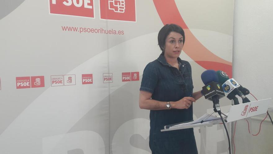 Carolina Gracia durante su comparecencia ante los medios esta mañana