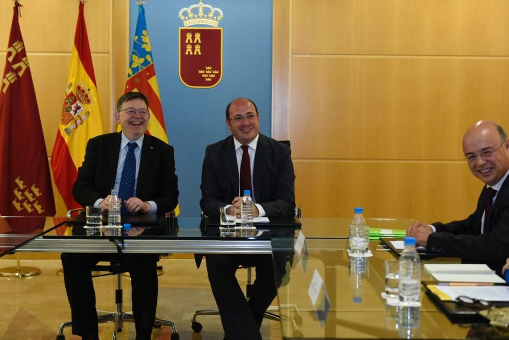 Reunión de Ximo Puig y Pedro Antonio Sánchez en Murcia