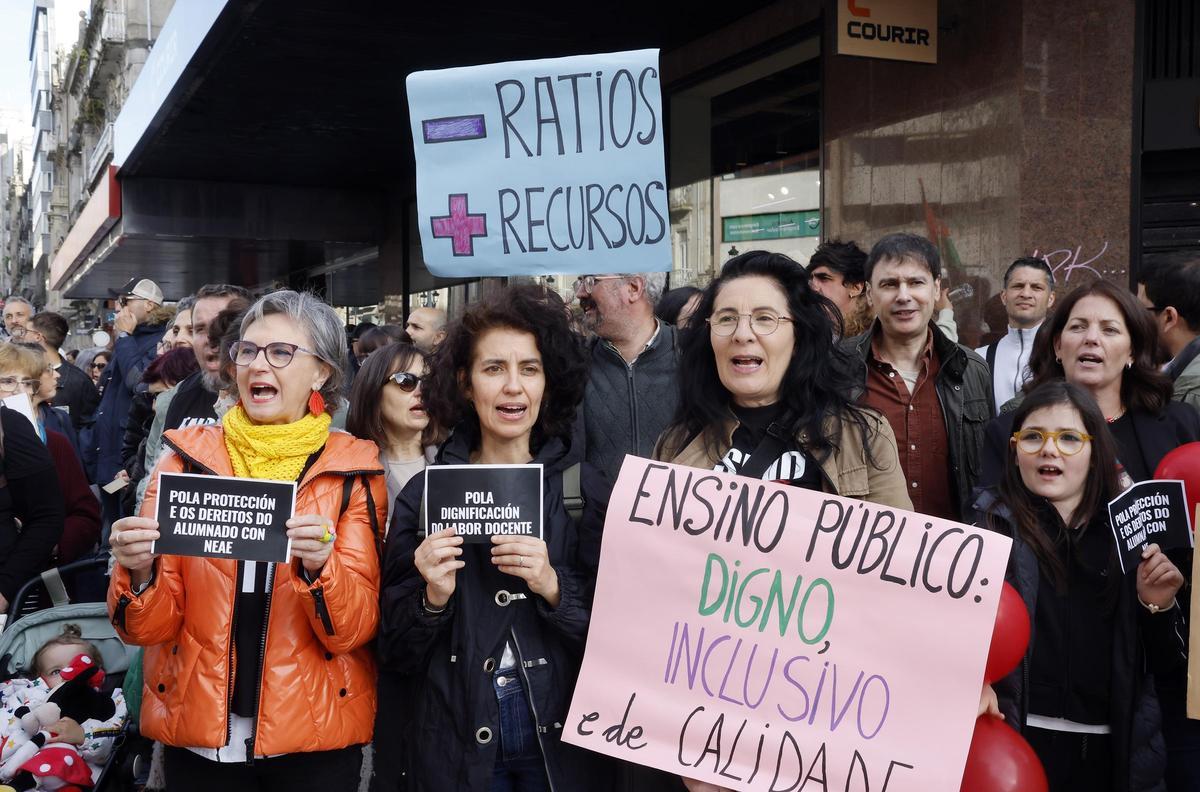 Manifestación de Educación en Vigo