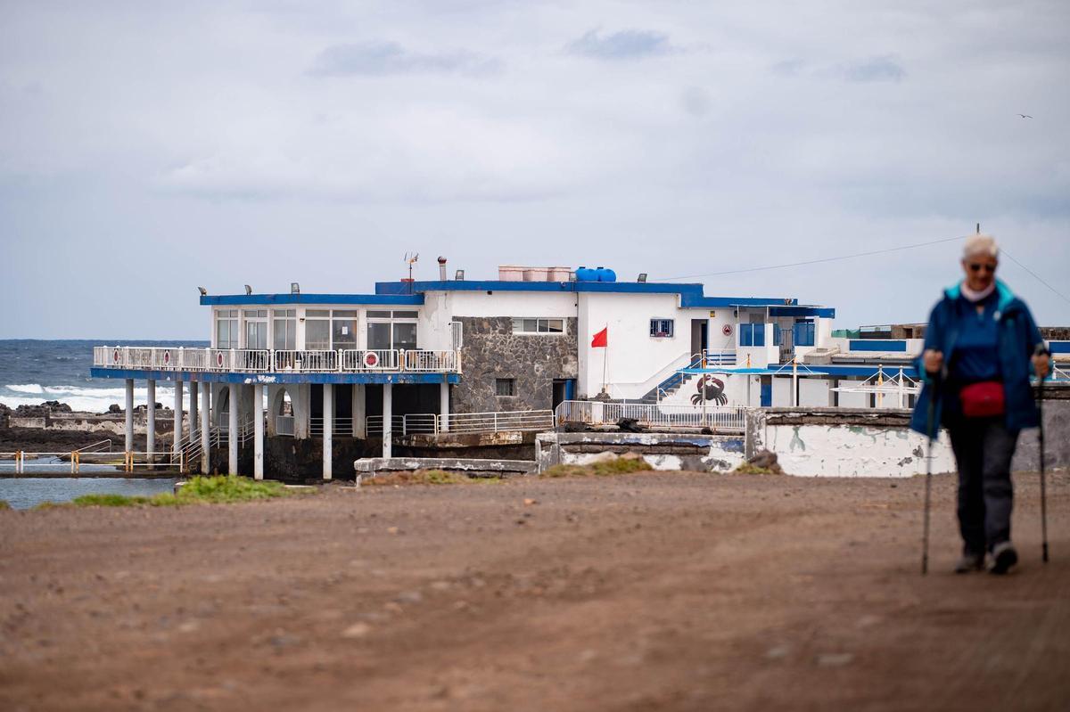 El Charco de la Arena, en el camino La Costa, este lunes.