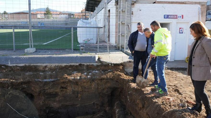 Inicio d elas obras del edificio de A Bouza.
