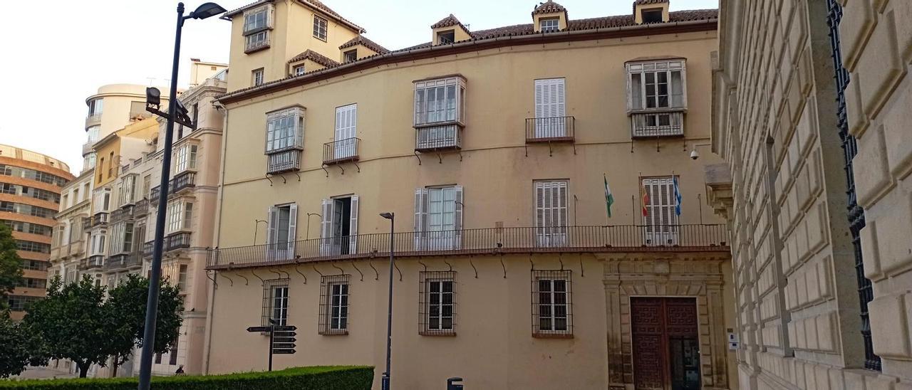 El Palacio de Villalcázar, actual Camara de Comercio de Malaga, ayer.
