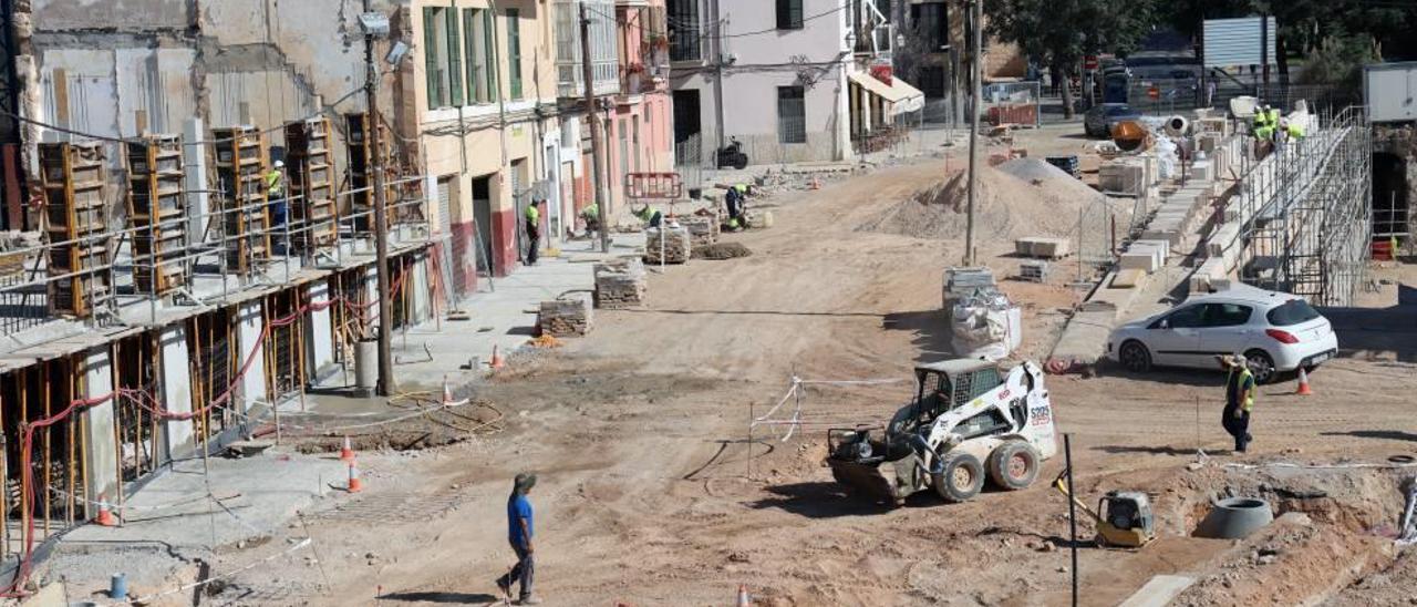 La nueva fase del Baluard del Príncep afecta a las calles Porta del Mar, Bastió del Príncep y Bala Roja.