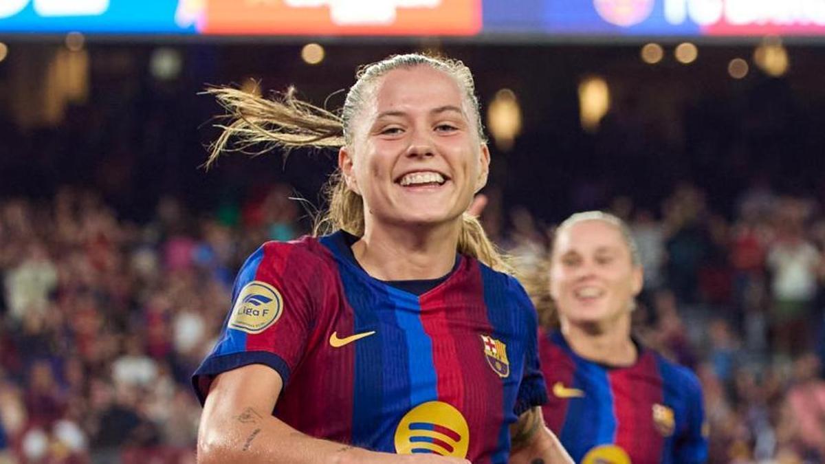 Claudia Pina anotó un póker de goles contra el Real Madrid