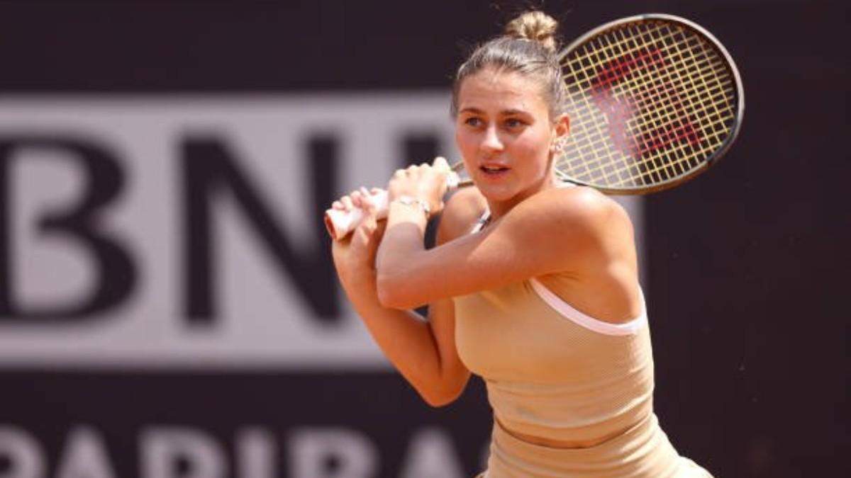 Kostyuk, durante un partido