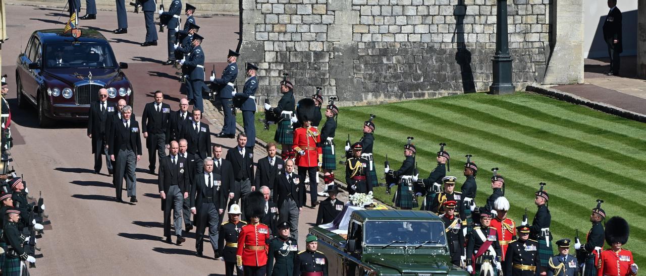 Una imagen del funeral del Duque de Edimburgo.