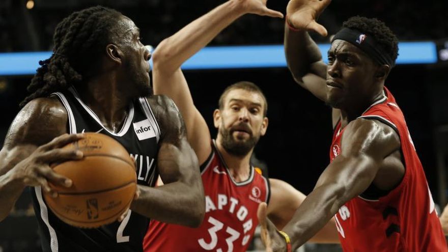 Marc Gasol durante el Ãºltimo partido de los Raptors.