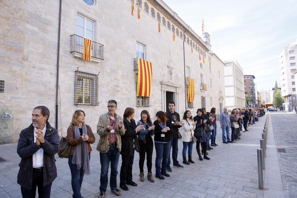 Protesta dels treballadors de la Generalitat a Girona