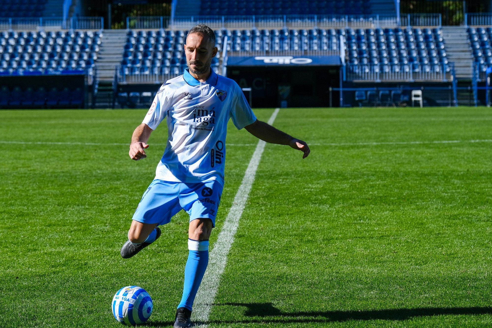 Presentación de David Ferreiro como nuevo jugador del Málaga CF