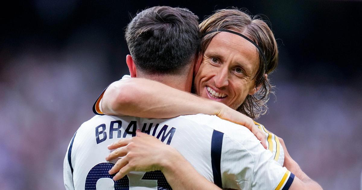 Modric y Brahim celebran el título de Liga