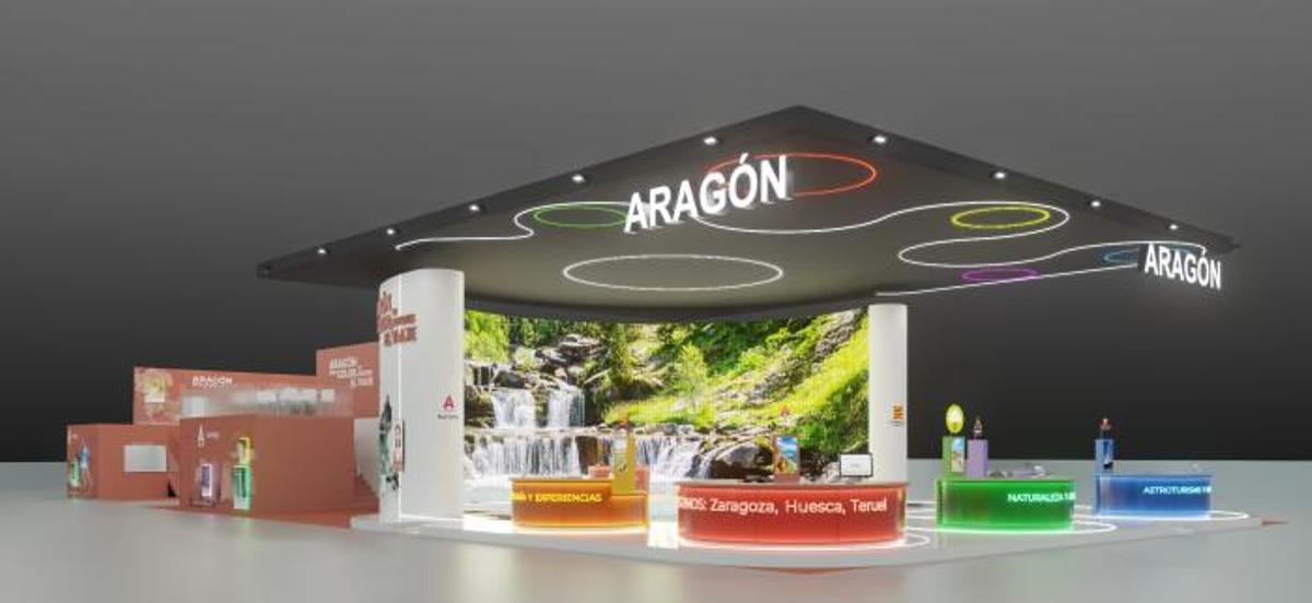 Recreación virtual del stand de FITUR 2026.