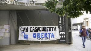 La biblioteca de Can Casacuberta en una imagen de mayo de 2022, en uno de los períodos en que ha permanecido cerrada