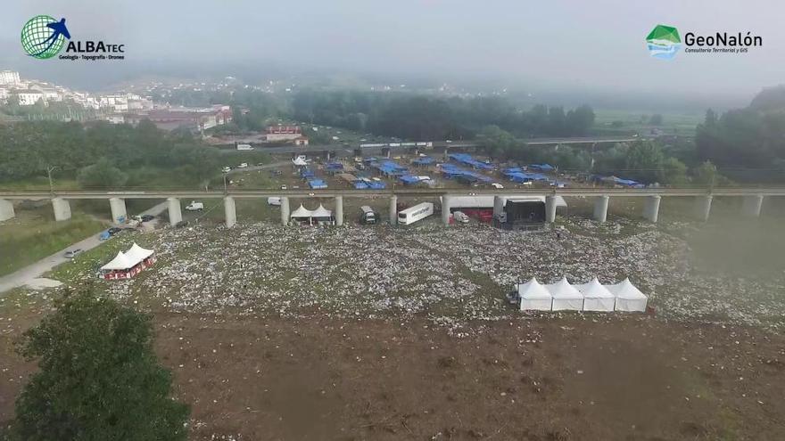 El día después del Xiringüelu, a vista de dron