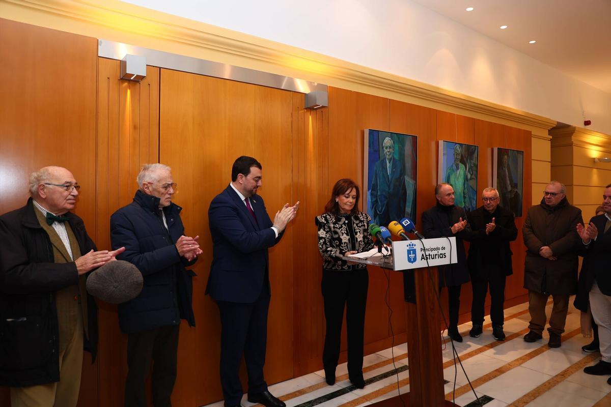 Presentación del nuevo retrato de Vicente Álvarez Areces.