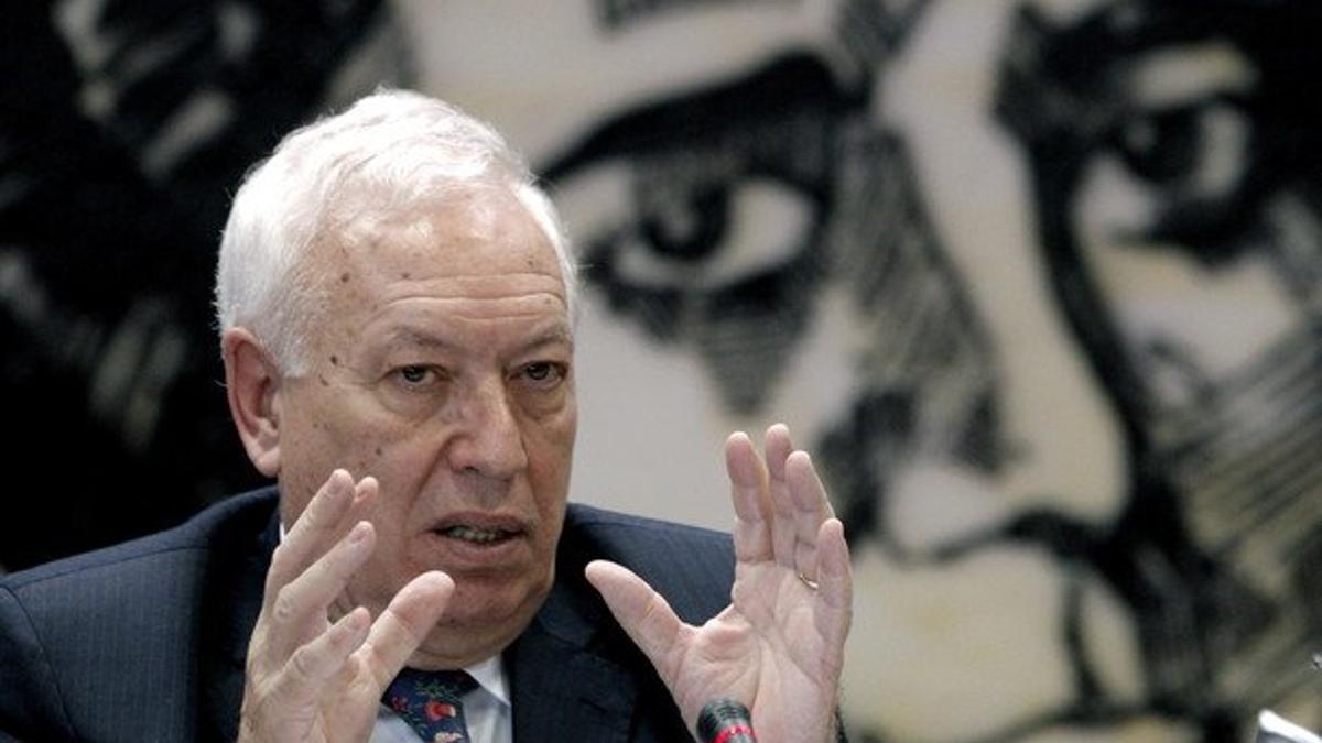 El ministro de Asuntos Exteriores, José Manuel García Margallo, el pasado 17 de abril, durante una comparecencia en el Senado.