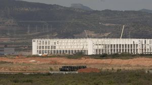 Avance de las obras de la gigafactoría de VW en Sagunt.