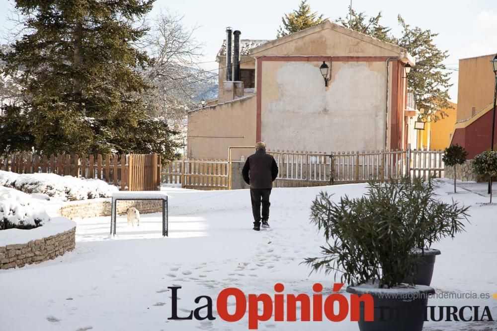 La nieve llega a las pedanías de la comarca del No