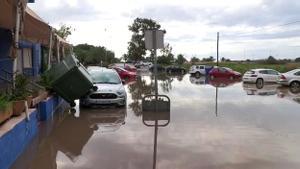 Inundacions a Sagunt i Canet al descarregar la tempesta més de 180 l/m<sup>2</sup> de matinada