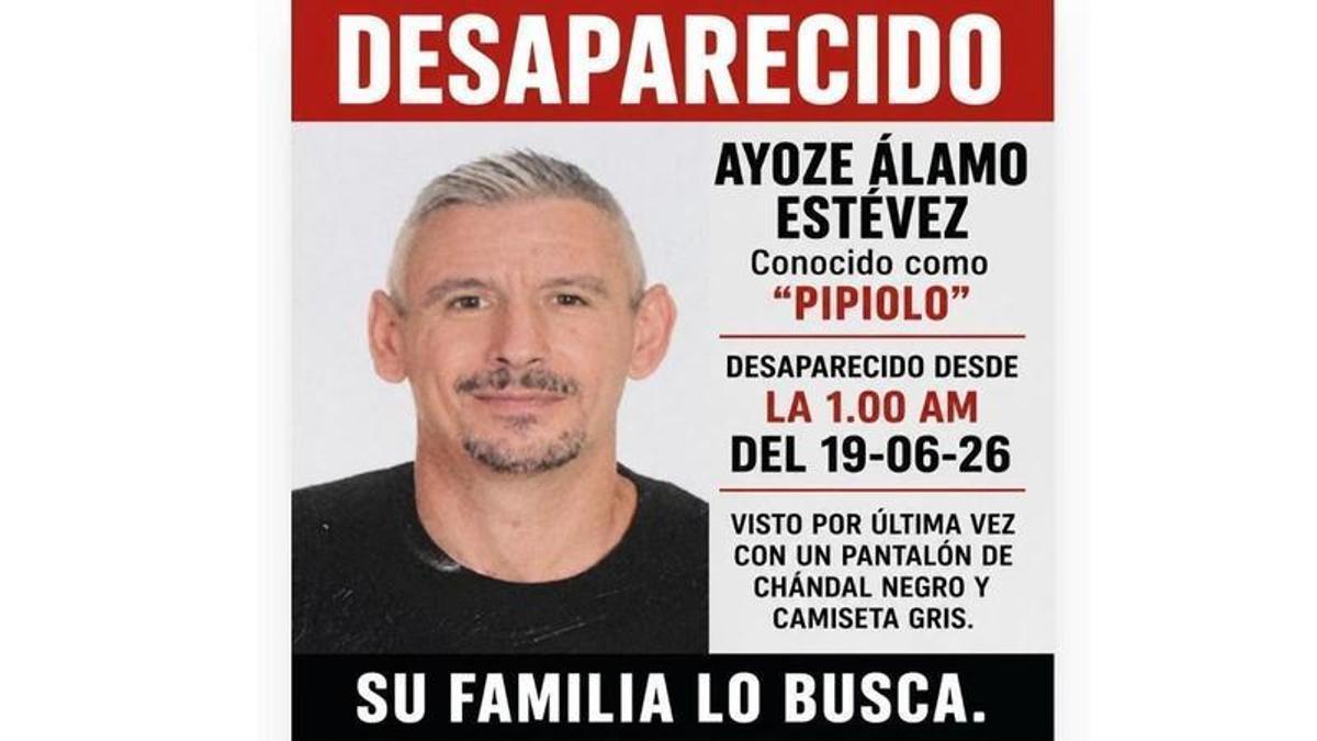 Buscan a Ayoze Álamo Estévez, conocido como 'Pipiolo'..
