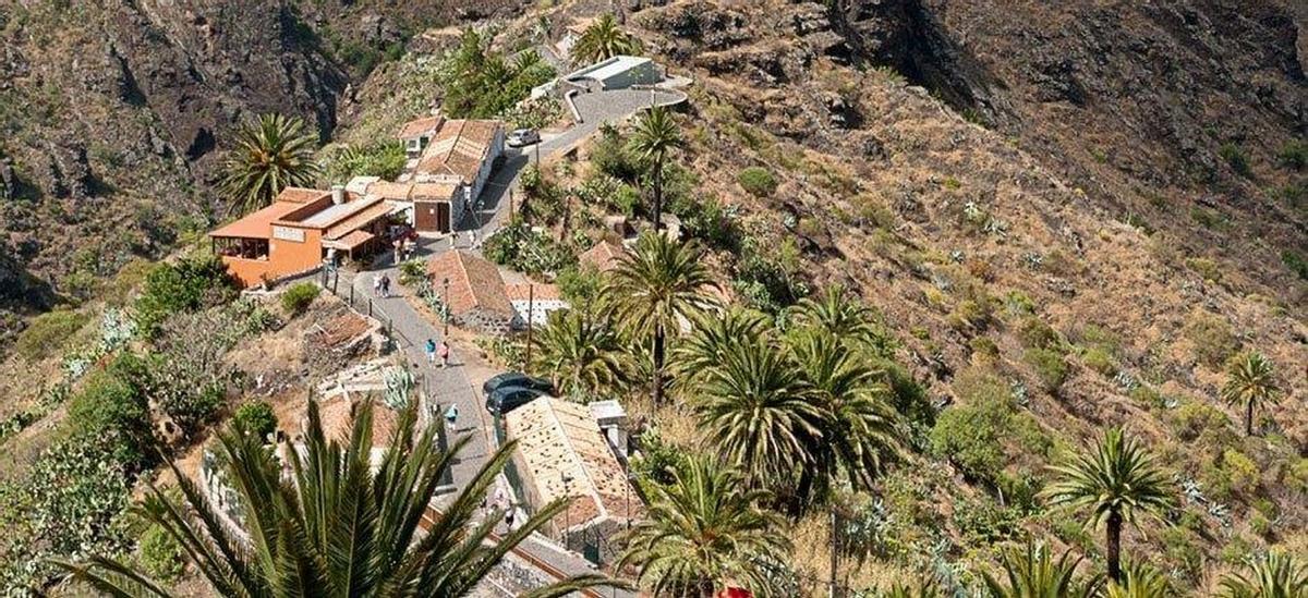 Imagen de la ruta del barranco de Masca, en Tenerife.
