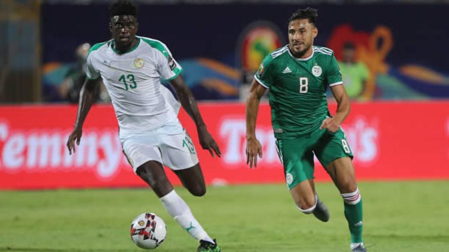 Alfred N&#039;Diaye, durante el Senegal-Argelia de este Copa África.