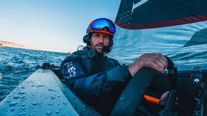 Sir Ben Ainslie, armador y skipper del INEOS Britannia, en uno de sus entrenamientos con el AC40