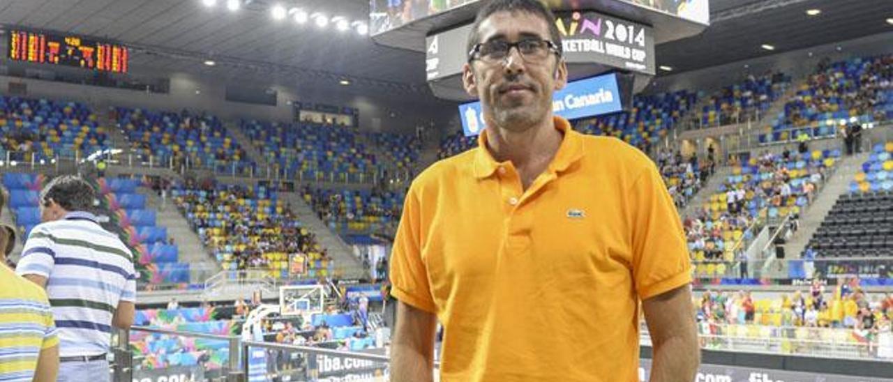 Willy Villar estuvo en el Gran Canaria Arena durante la Copa del Mundo.