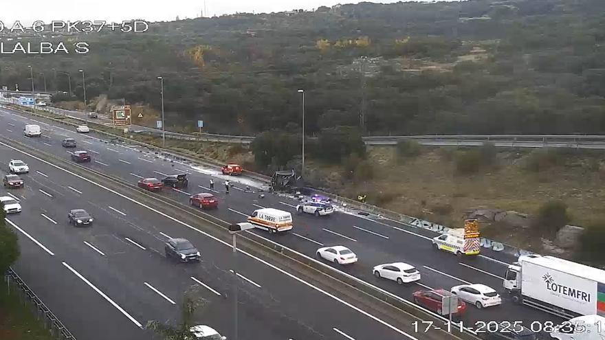 24 personas resultan heridas en un accidente de autobús en Collado Villalba