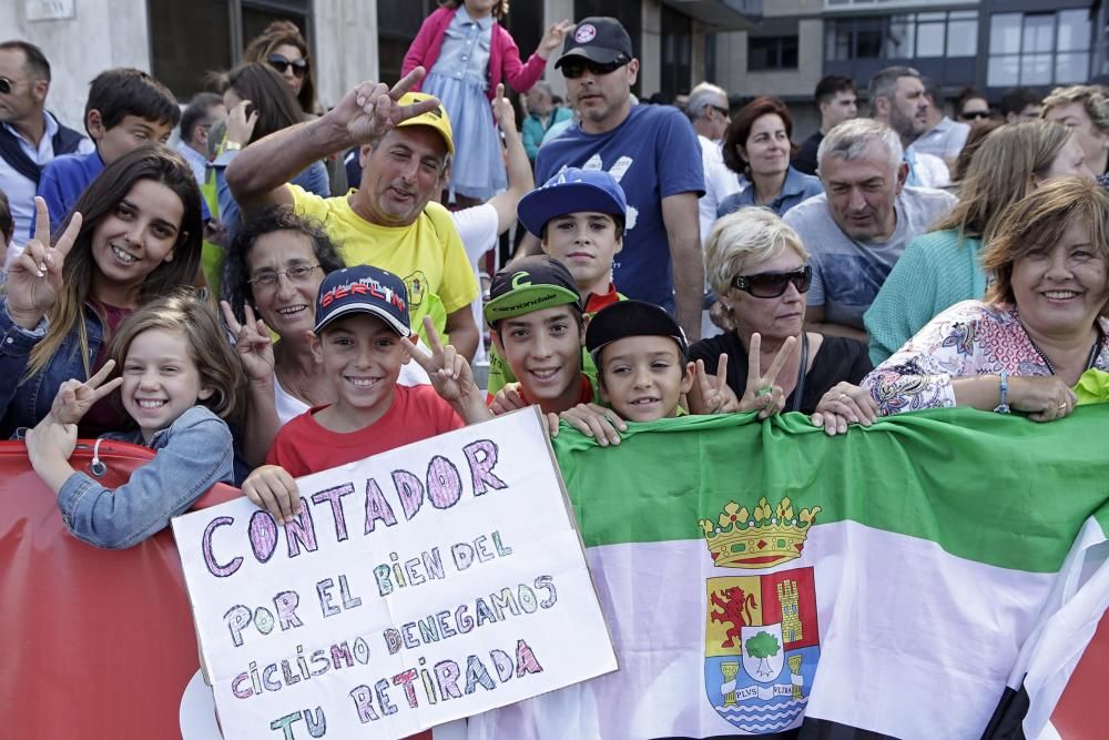 Llegada de la Vuelta a España al Muro de San Lorenzo