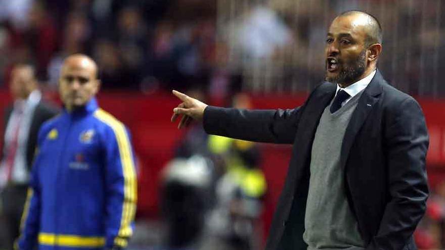 Nuno, en su último partido con el Valencia, el domingo contra el Sevilla.