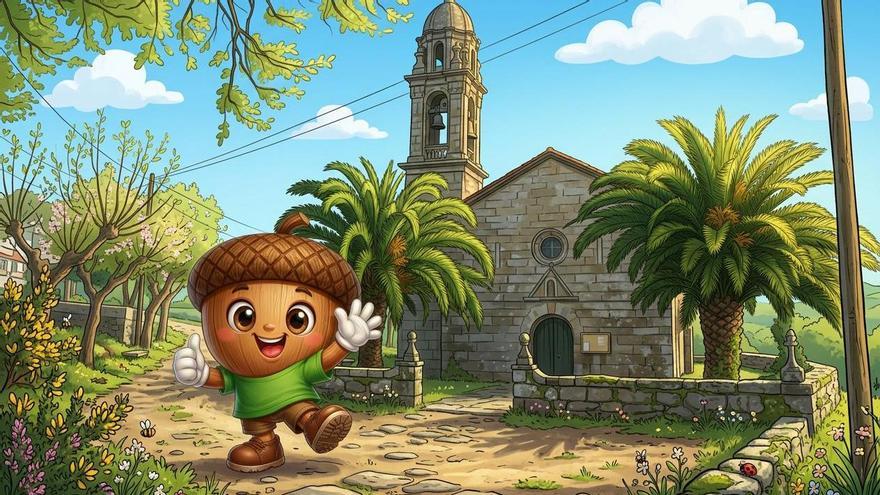 Landriña, a mascota para promover a lingua galega en Caldas