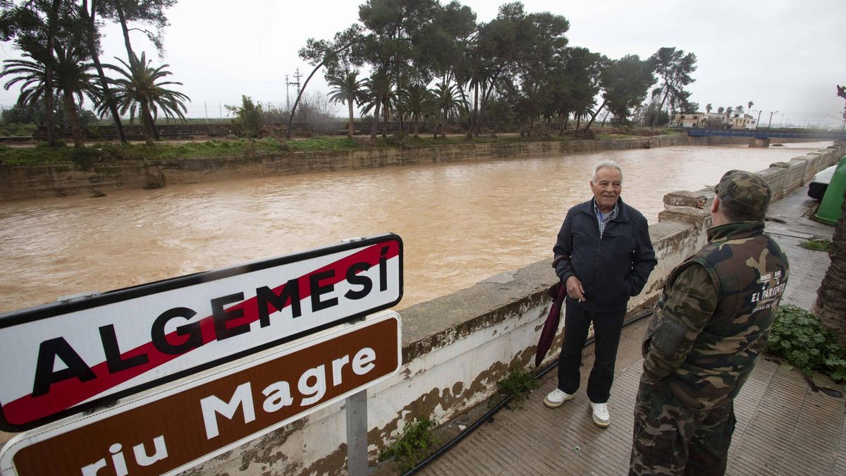 El río Magro a su paso por el término municipal de Algemesí, en una imagen de archivo.