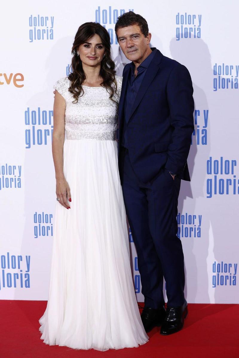 Penélope Cruz y Antonio Banderas en el estreno de 'Dolor y gloria' en Madrid