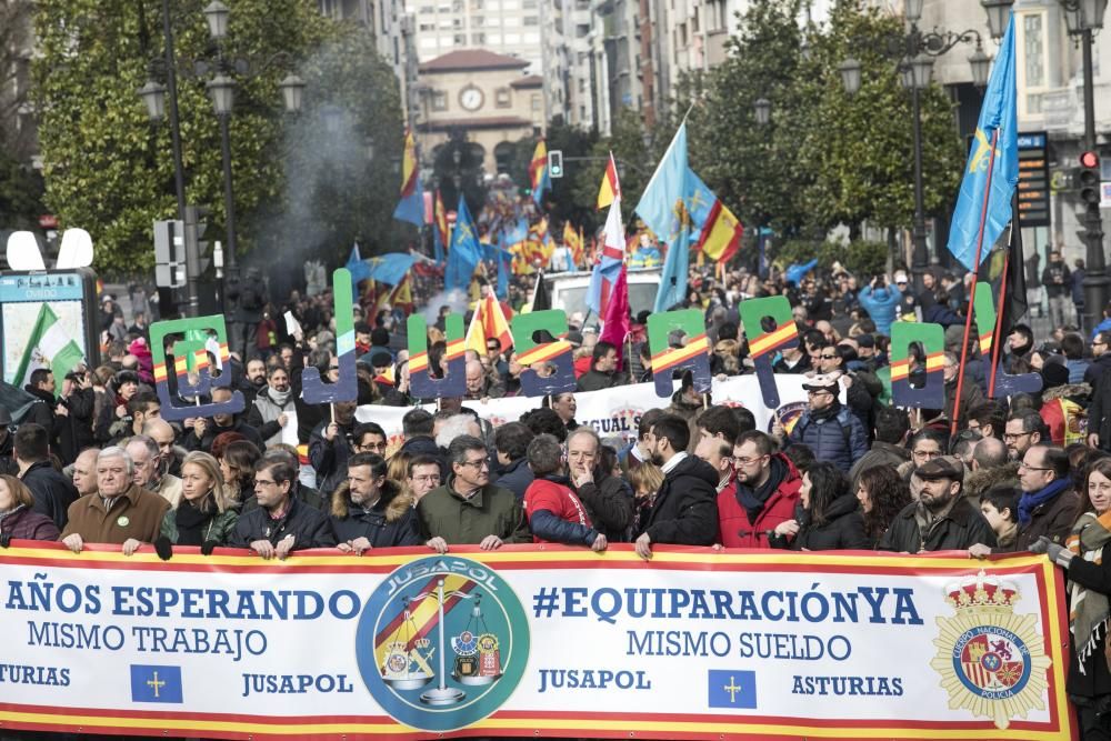 Manifestación de policías en Asturias