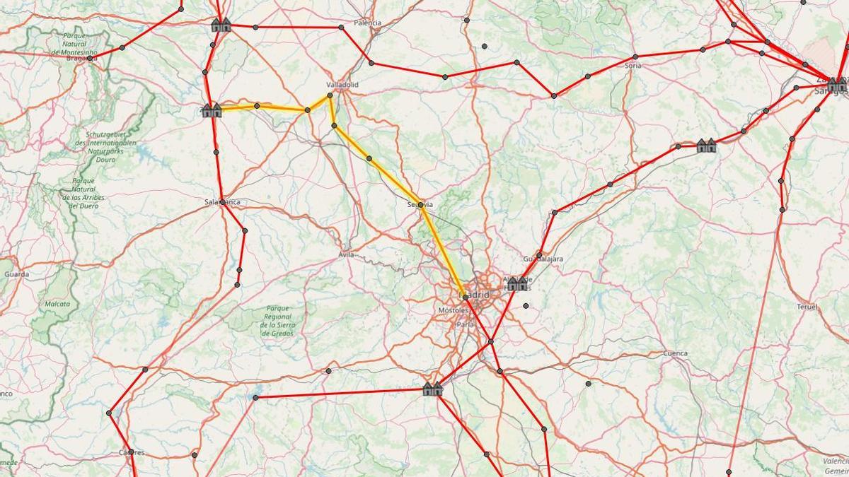 Recreación del trayecto entre Zamora y Madrid, en la época del antiguo Imperio Romano