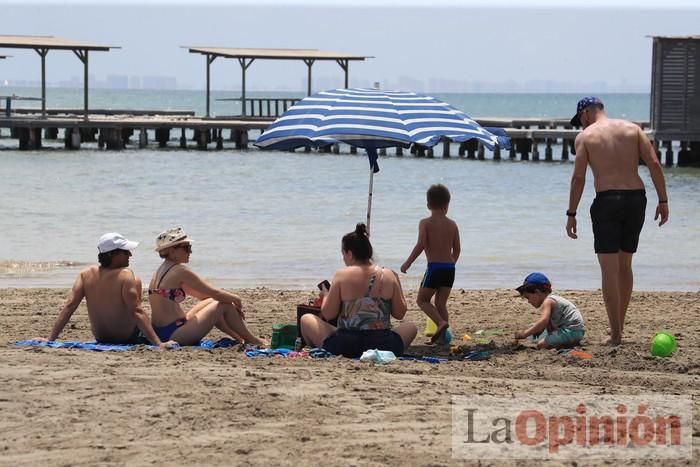 Ambiente en las playas de la Región durante el primer fin de semana de la 'nueva normalidad'