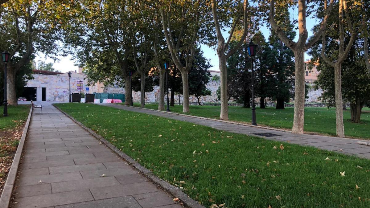 El parque de San Martín, esta mañana.