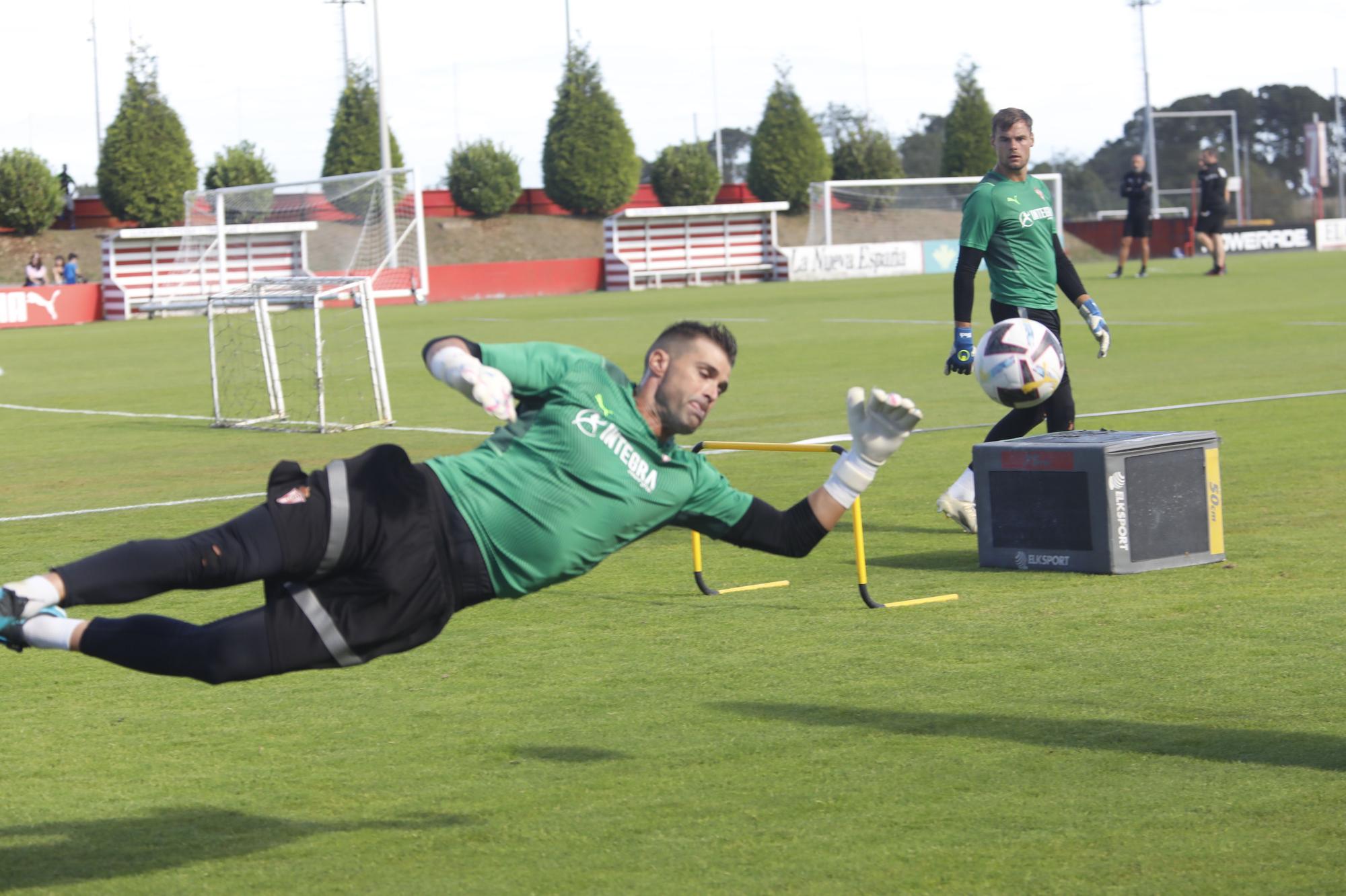 Entrenamiento del Sporting en Mareo