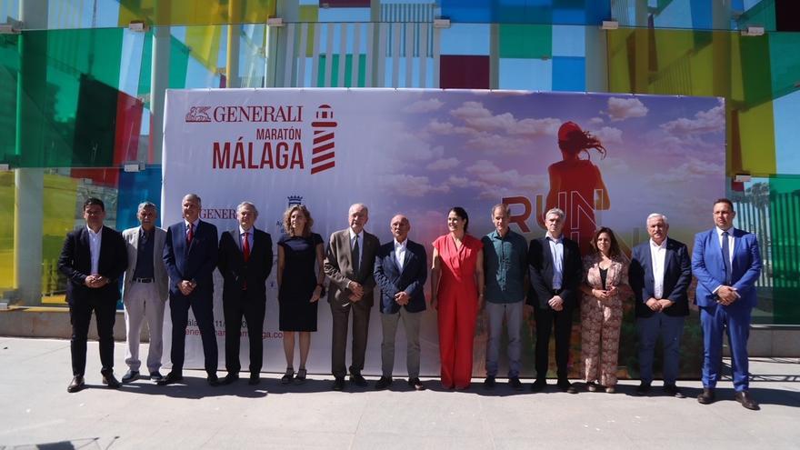 Presentación del Maratón de Málaga en el cubo del Pompidou