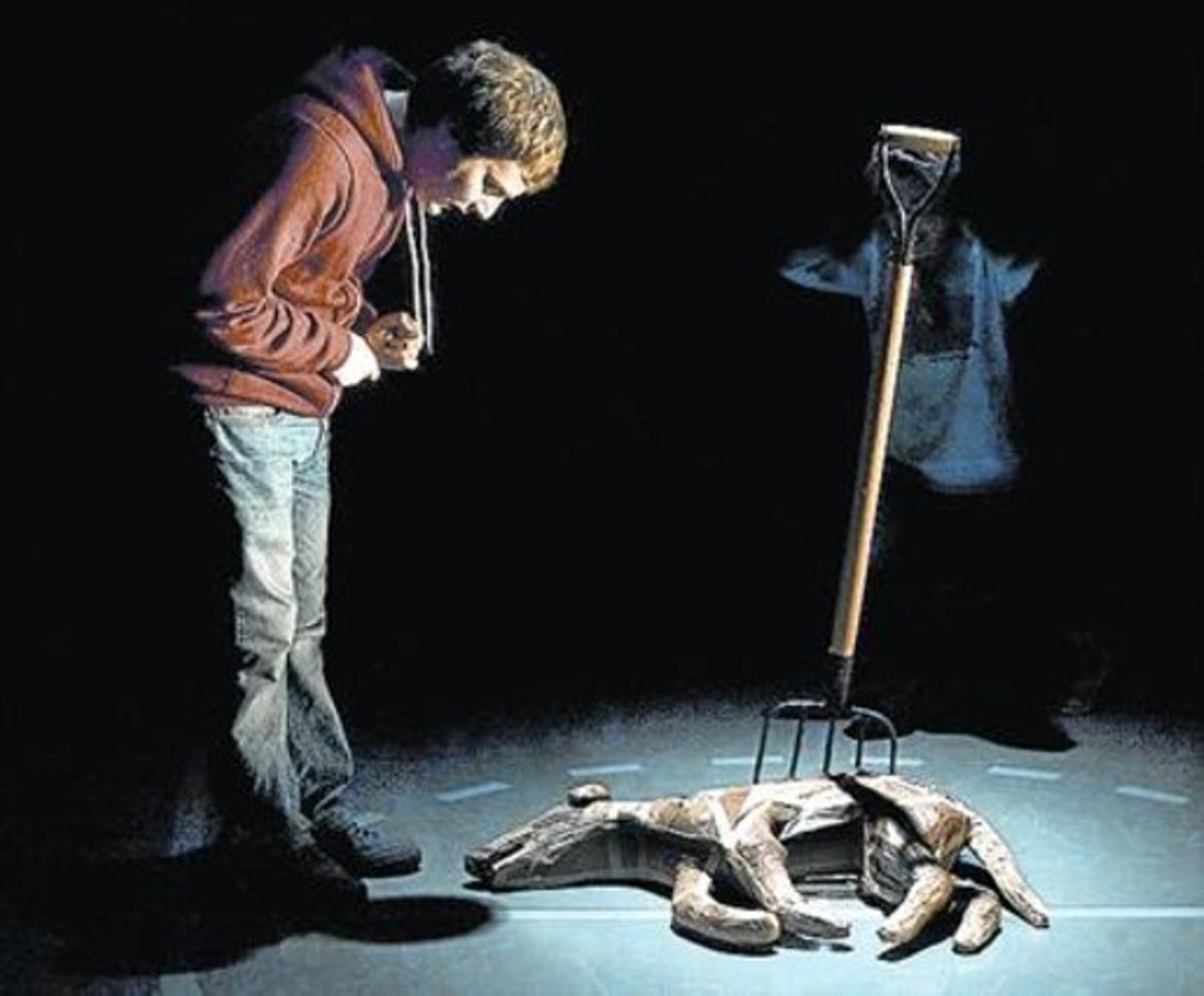 Pol López, en una imatge de l’obra del Lliure de Gràcia.