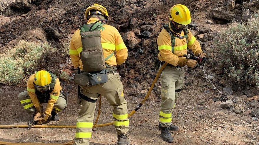 Sofocan un conato de incendio en los altos de La Orotava