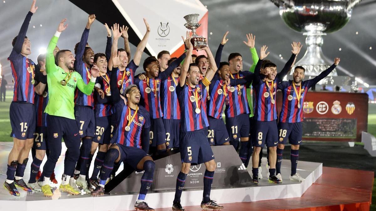 El Barcelona conquistó la Supercopa de España en Arabia en 2023.