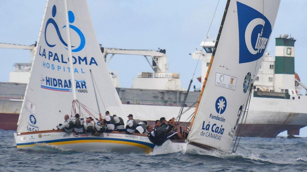 El ‘Morales’ (3) y el ‘Guanche’ (29), ayer durante Concurso Fundación Ciudad de Las Palmas de Gran Canaria.