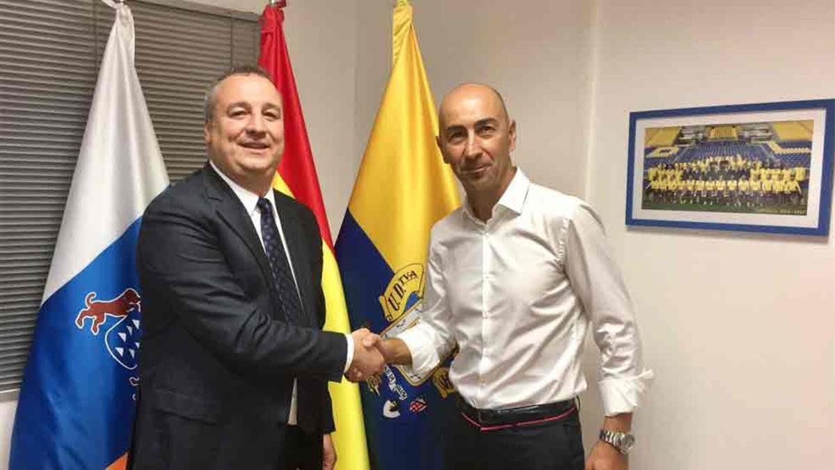 Ayestarán fue presentado como nuevo entrenador de la UD Las Palmas