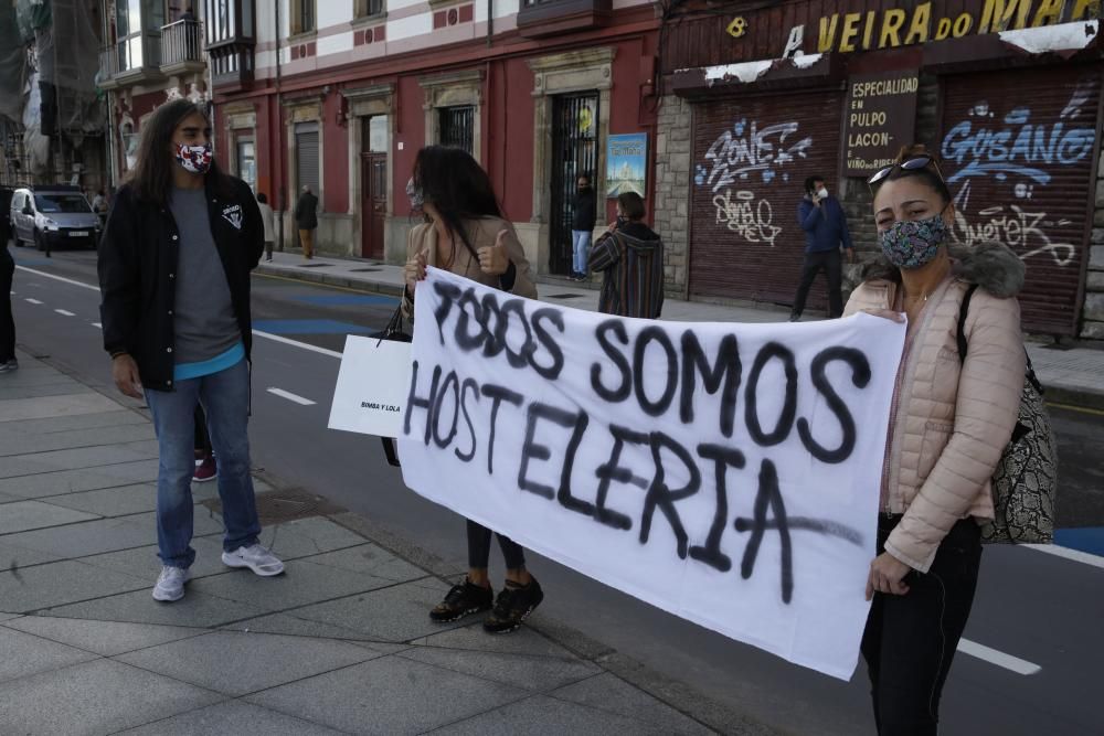 Protesta en Gijón de la hostelería local