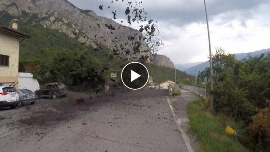 Avalancha de lodo y rocas en Suiza