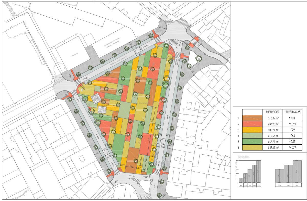 Aspecto en el que quedará la Plaça de la Coronació, con los nuevos colores.